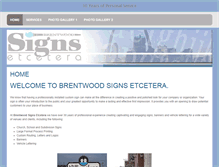 Tablet Screenshot of brentwoodsignsetc.com